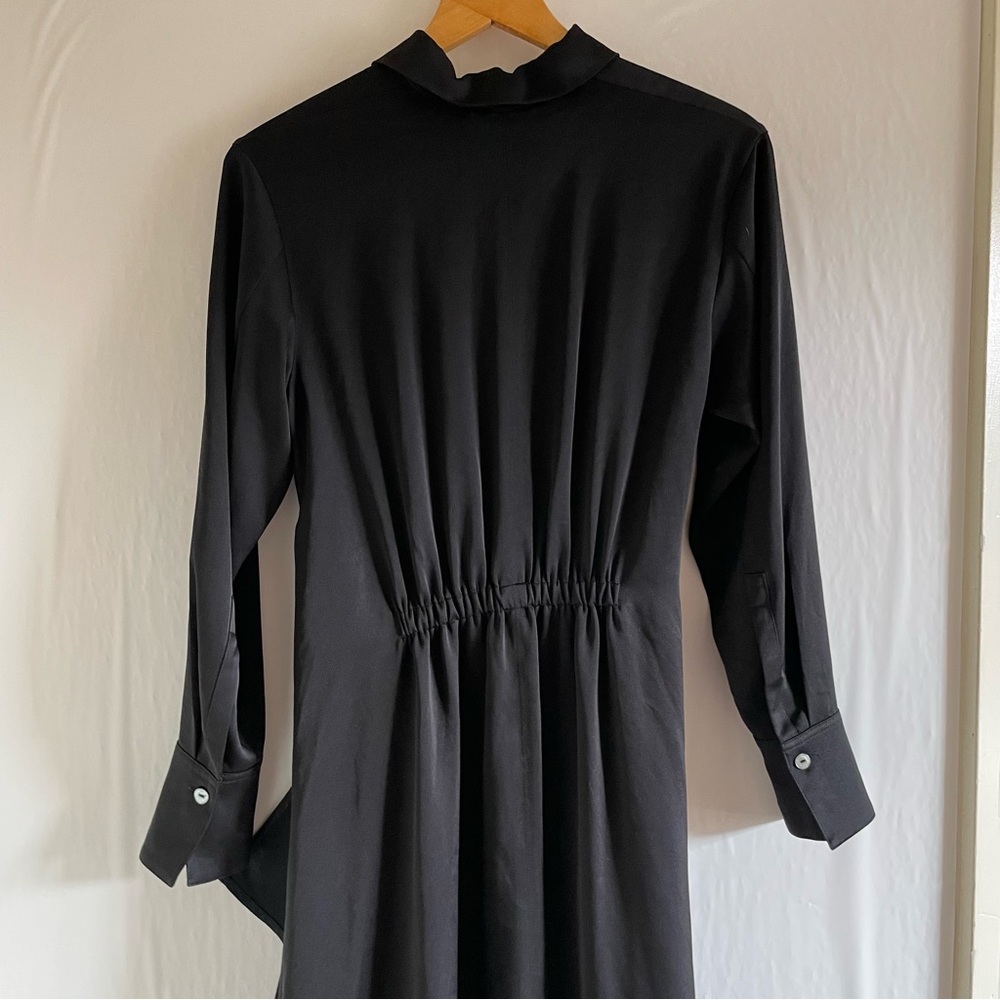 Vince Black Long Sleeve Wrap Dress Long Sleeve Size 4 - Picture 11 of 12